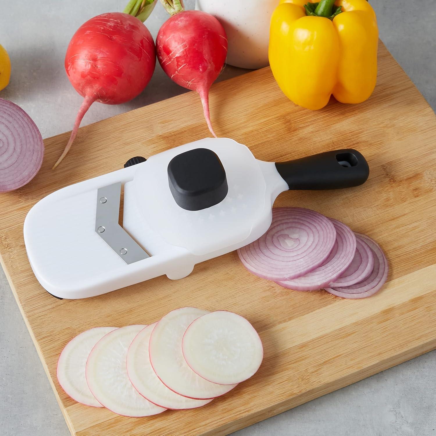 Cortador de Mandolina Manual Amazon Basics 28.7 cm Blanco