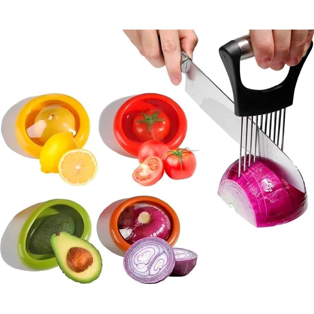 Juego de 4 Contenedores Reutilizables para Aguacate y Cebolla - Continental Star