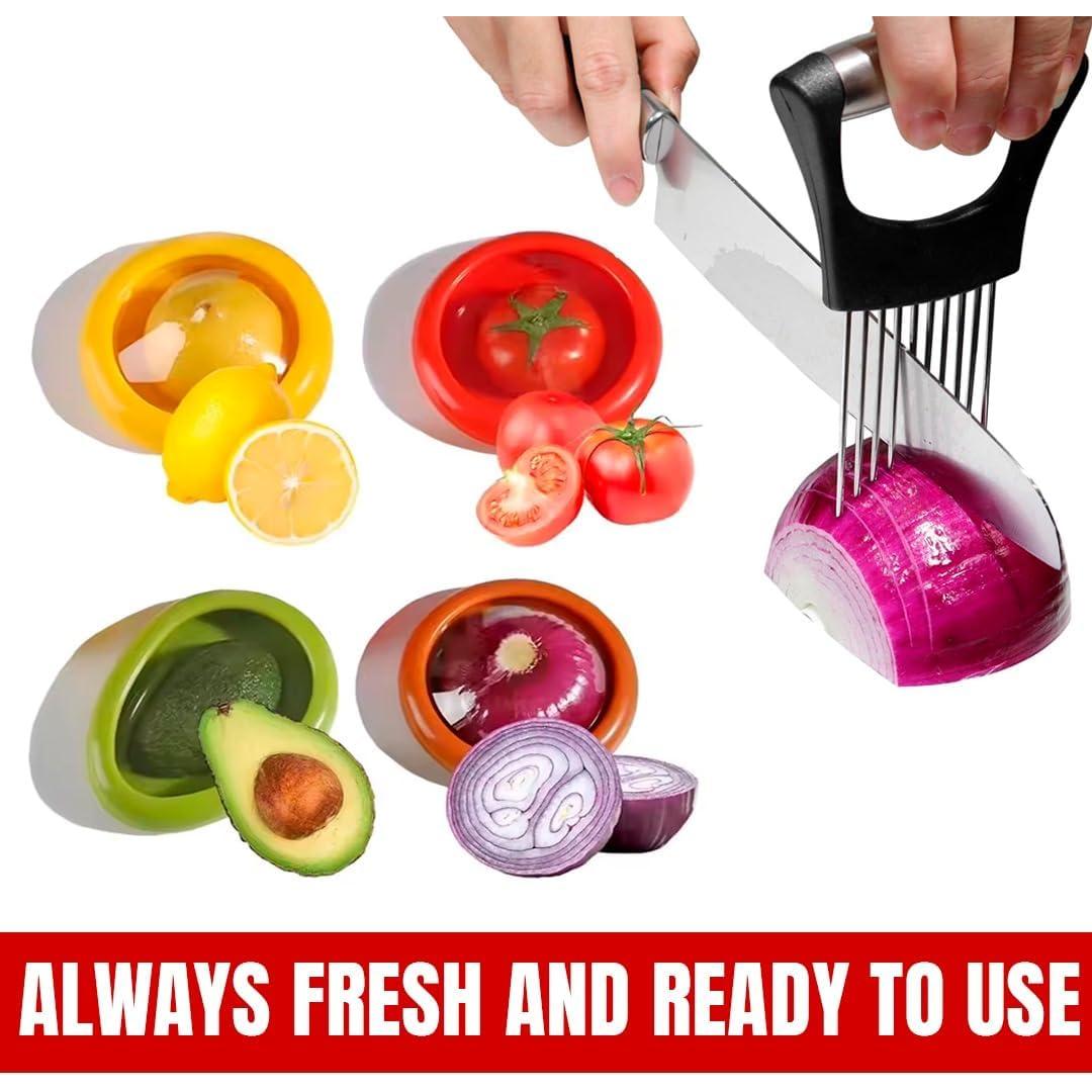 Juego de 4 Contenedores Reutilizables para Aguacate y Cebolla - Continental Star