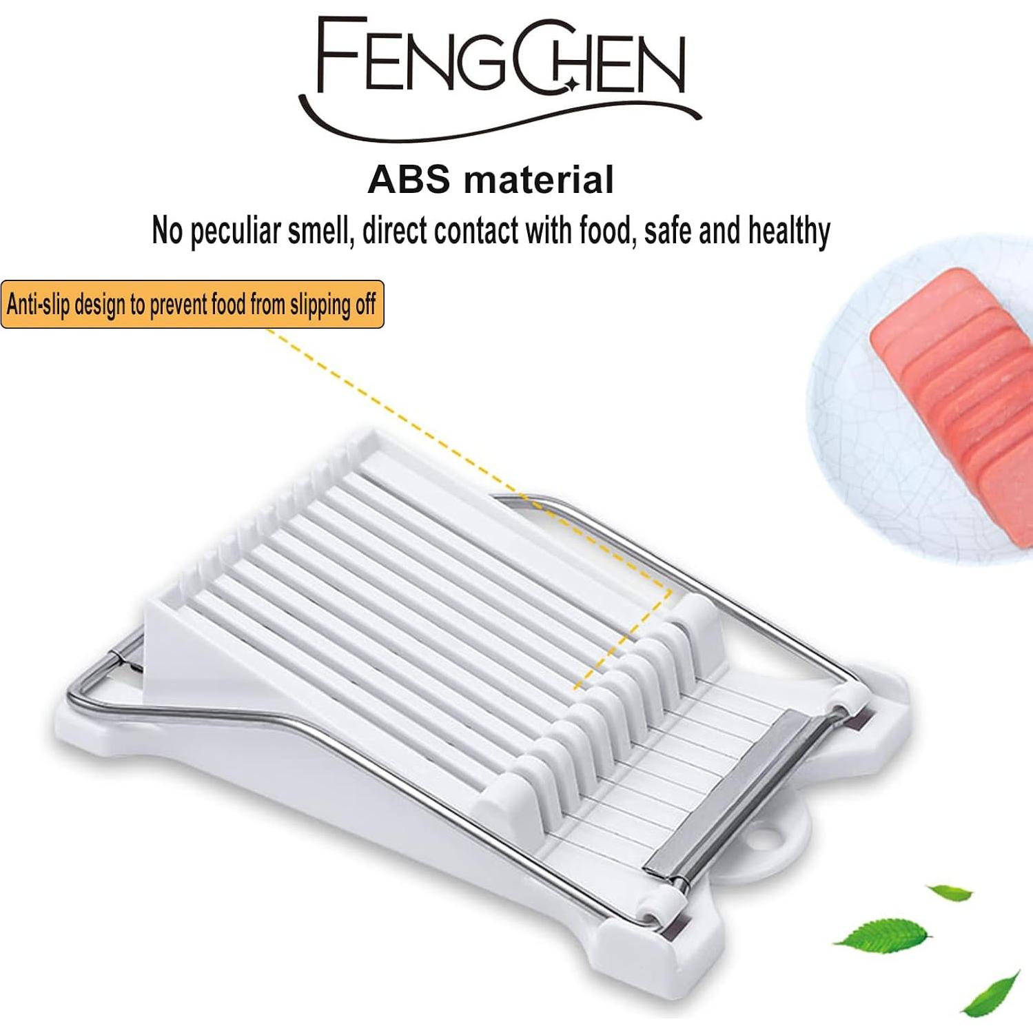 Cortador de huevos y carne FENGCHEN con 10 alambres de acero inoxidable