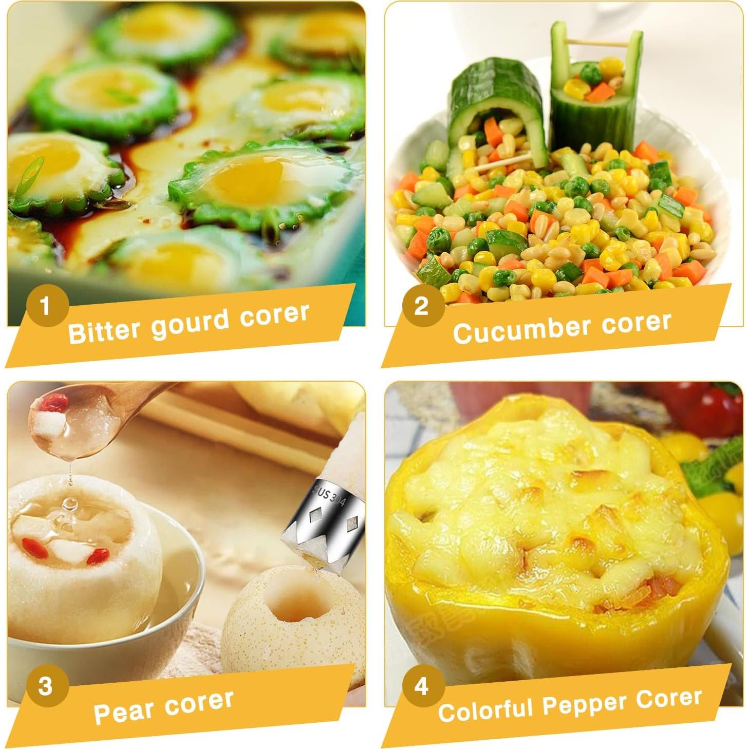 Removedor de Núcleo de Frutas y Verduras Ling Chuang 2 Pcs