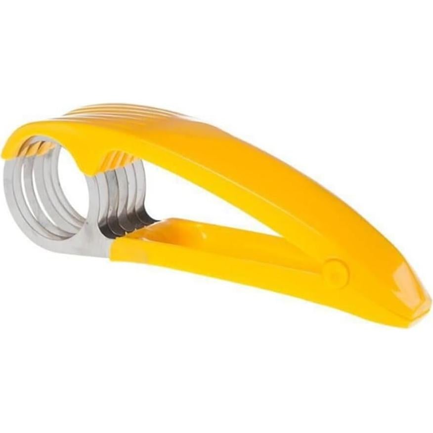 Cortador de Plátano Genérico 2 Pcs Acero Inoxidable Amarillo