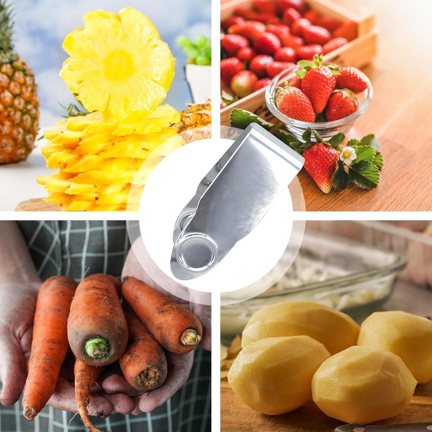 Stainless Steel Strawberry Huller - Fruit Stem Remover Picker - Manual Fruit Corer Tool - Picker Peeler Tweezers Kitchen Gadgets - Kitchen Gadgets For Strawberry Cherry Tomato Fruit