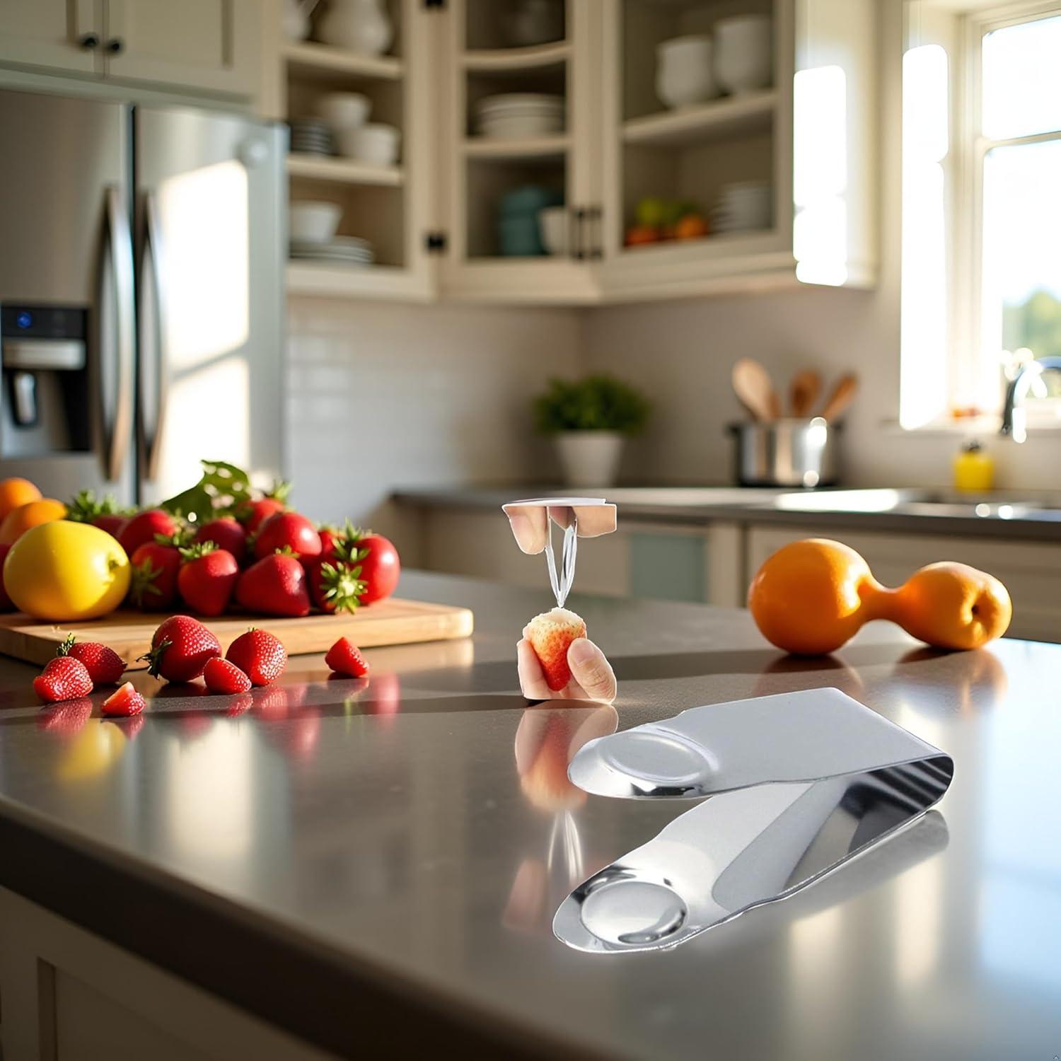 Removedor de Tallos de Fresa ZhangyiHot Acero Inoxidable