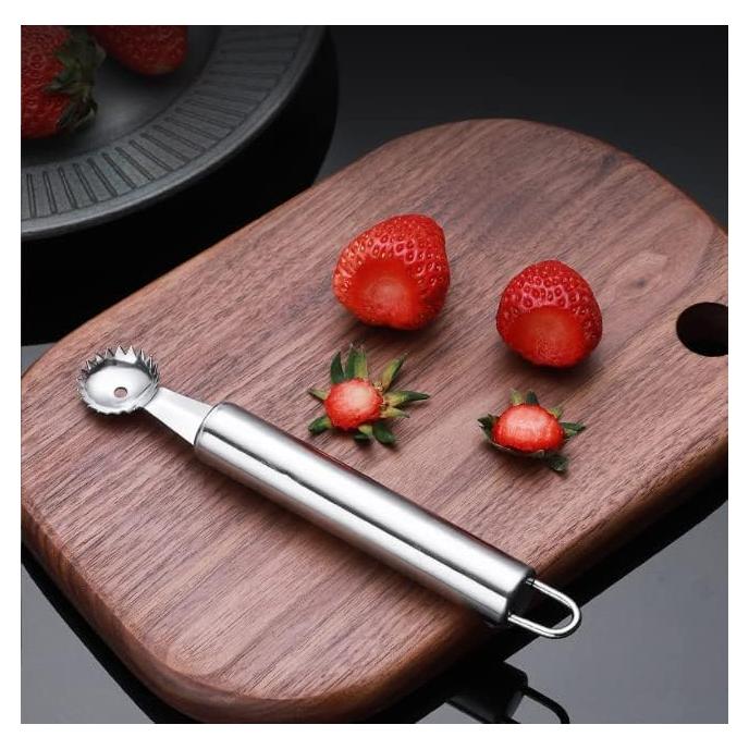 Descorazonador de Acero Inoxidable ASEANAO para Tomates y Fresas