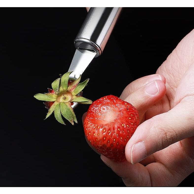 Descorazonador de Acero Inoxidable ASEANAO para Tomates y Fresas