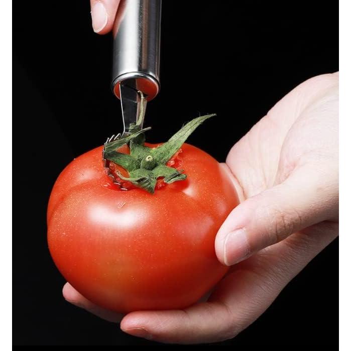 Descorazonador de Acero Inoxidable ASEANAO para Tomates y Fresas