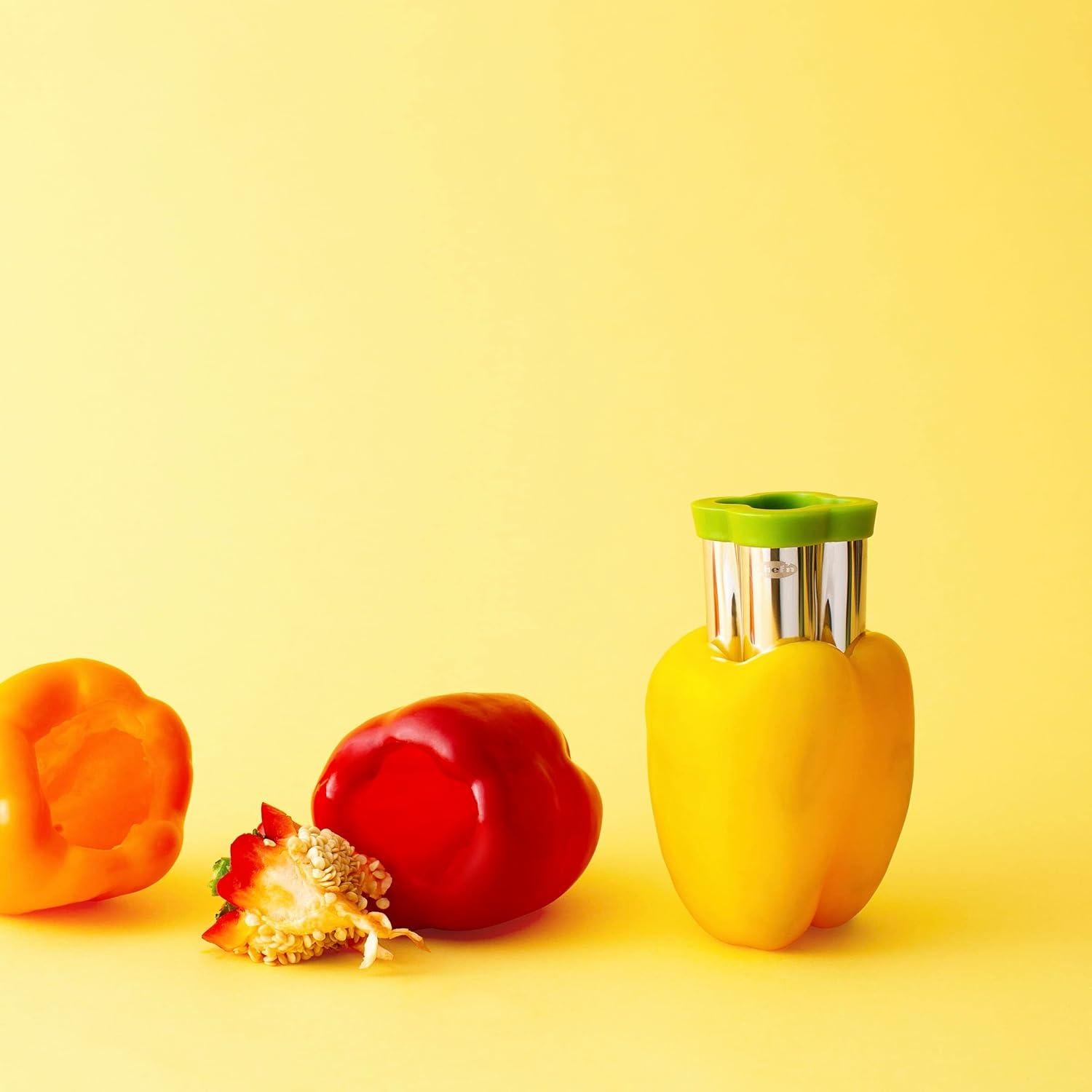 Corador de Pimientos Chef'n QuickCore Acero Inoxidable Verde