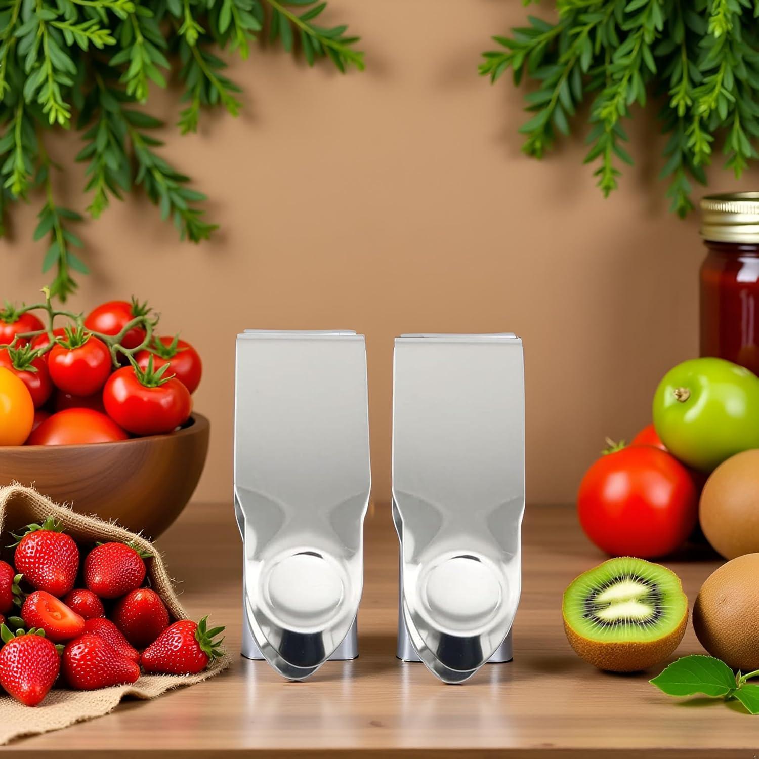 Removedor de Tallos de Fresa Jowxsx Acero Inoxidable 2 Piezas