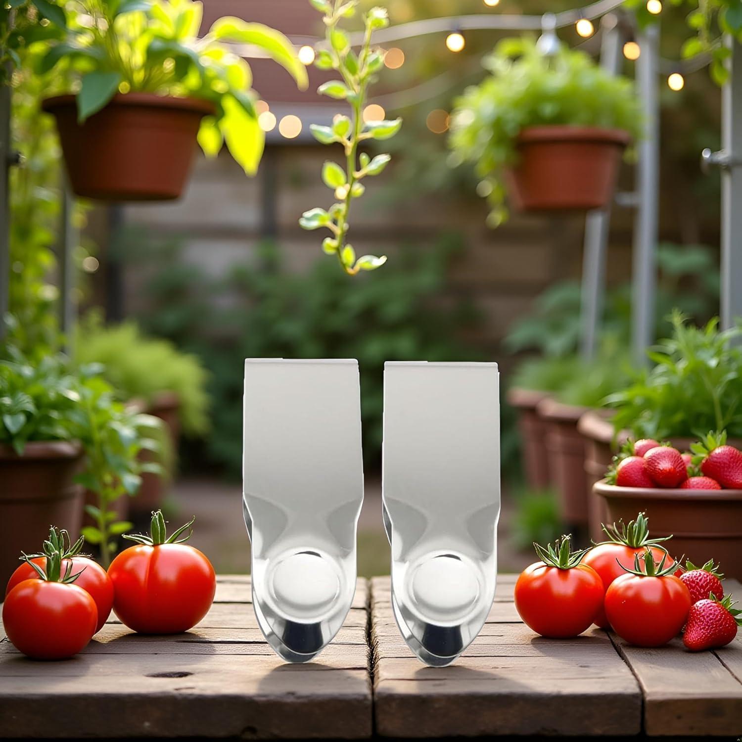 Removedor de Tallos de Fresa Jowxsx Acero Inoxidable 2 Piezas