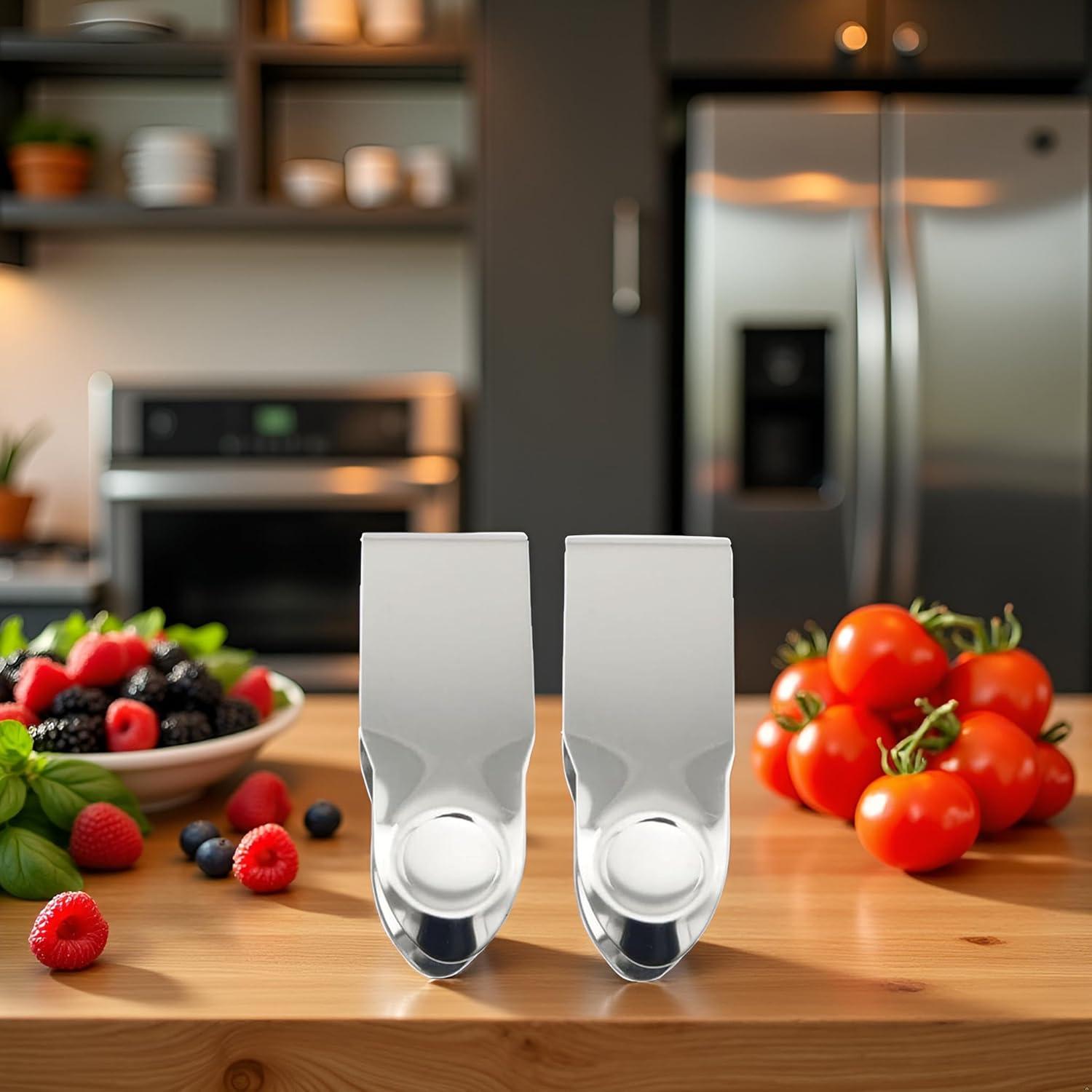 Removedor de Tallos de Fresa Jowxsx Acero Inoxidable 2 Piezas