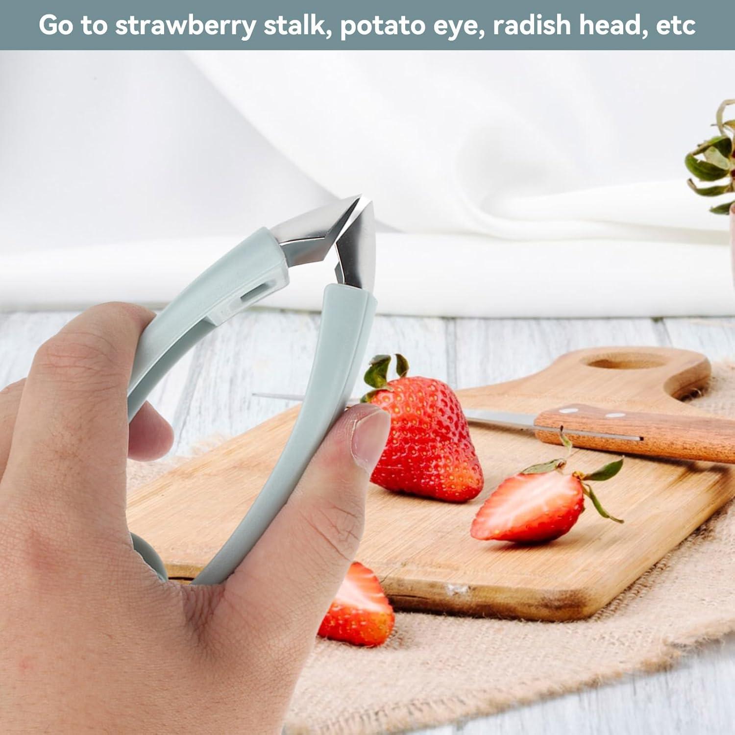 Pelador de Ojos de Piña HERCHR Acero Inoxidable 12 cm Azul