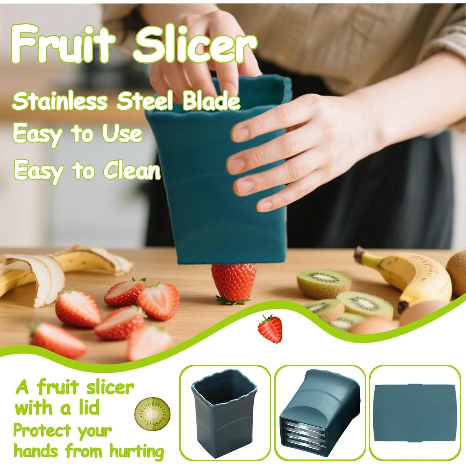 Cortador de Frutas Multifuncional Suuker - Azul, 45g