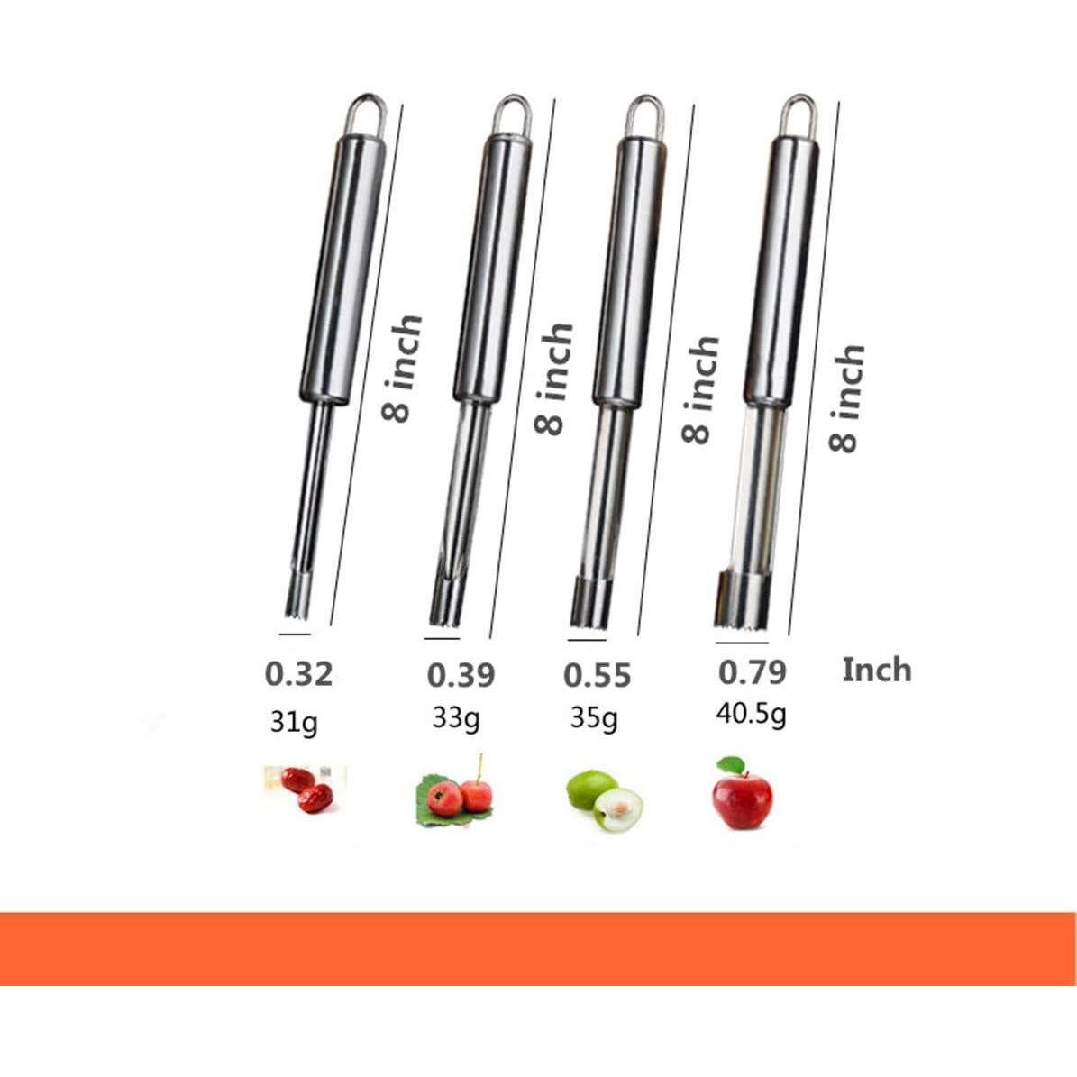 Juego de 4 Descorazonadores SvaTao de Acero Inoxidable