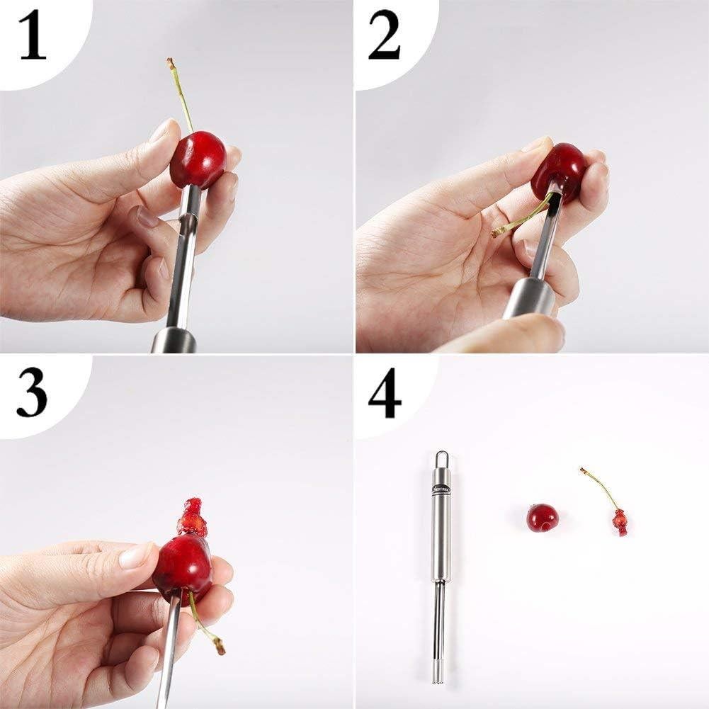 Juego de 4 Descorazonadores SvaTao de Acero Inoxidable