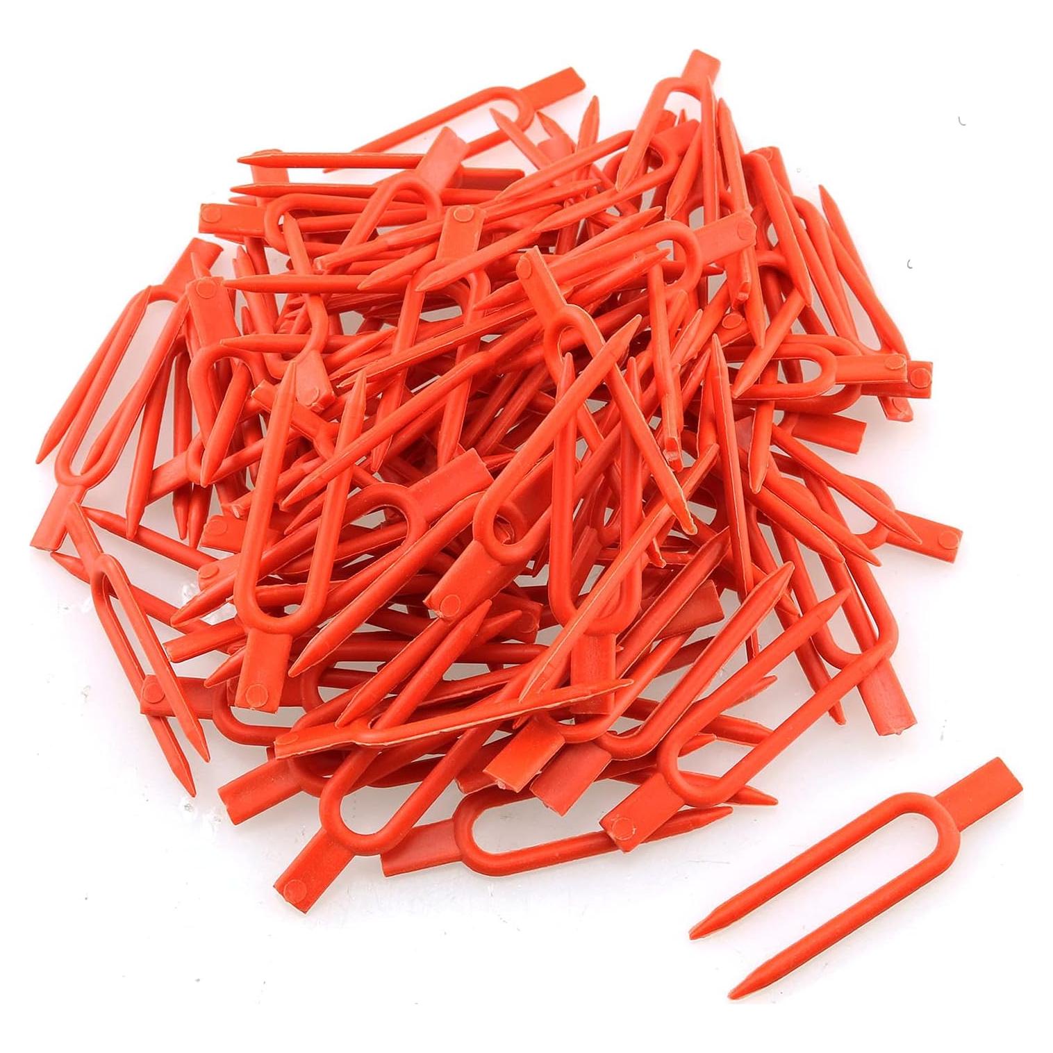 100 Horquillas de Plantación de Fresa JCBIZ 55mm Color Rojo