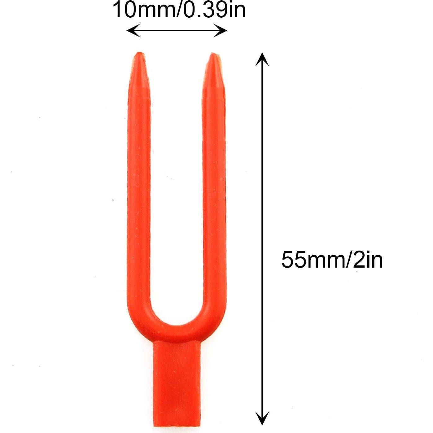 100 Horquillas de Plantación de Fresa JCBIZ 55mm Color Rojo