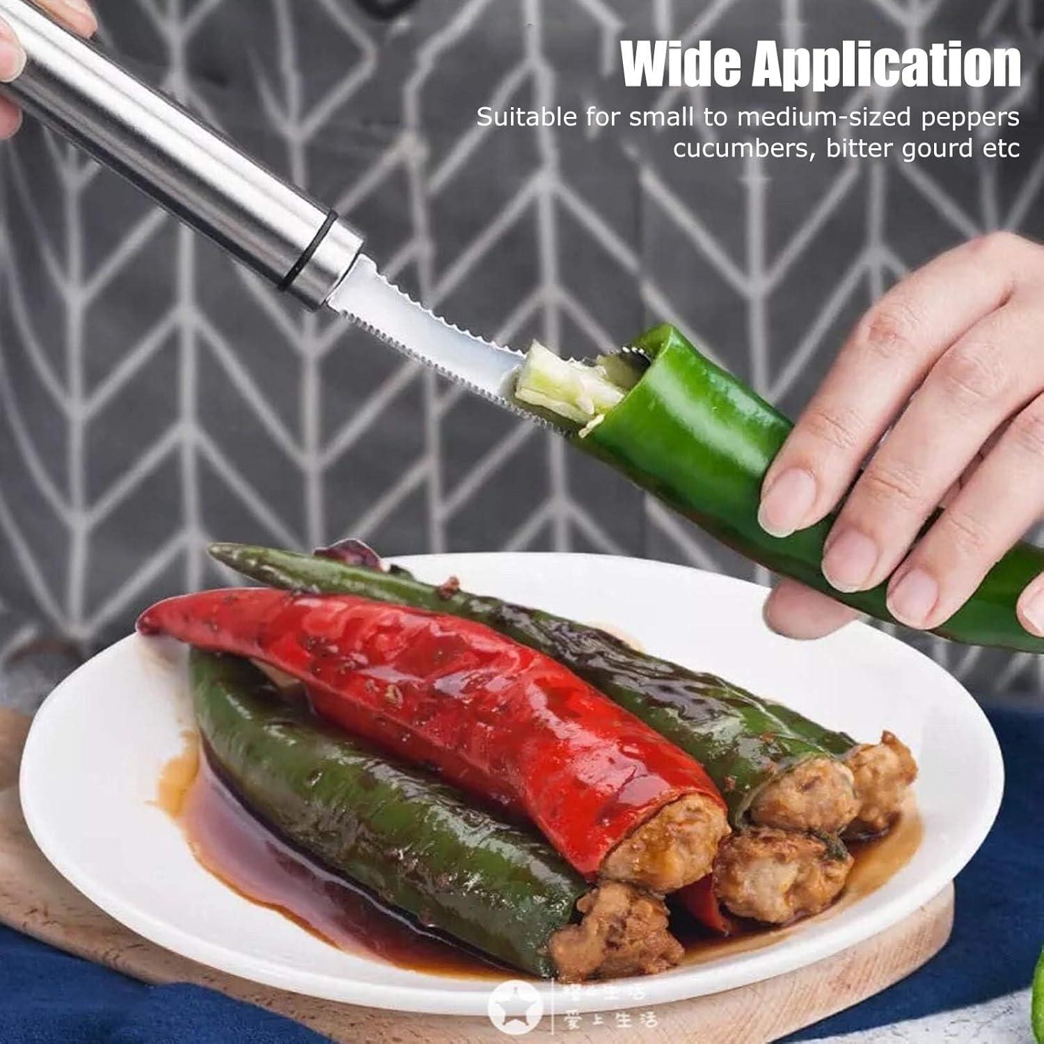 2 Sacadores de Semillas de Pimiento Beufee Acero Inoxidable 22cm