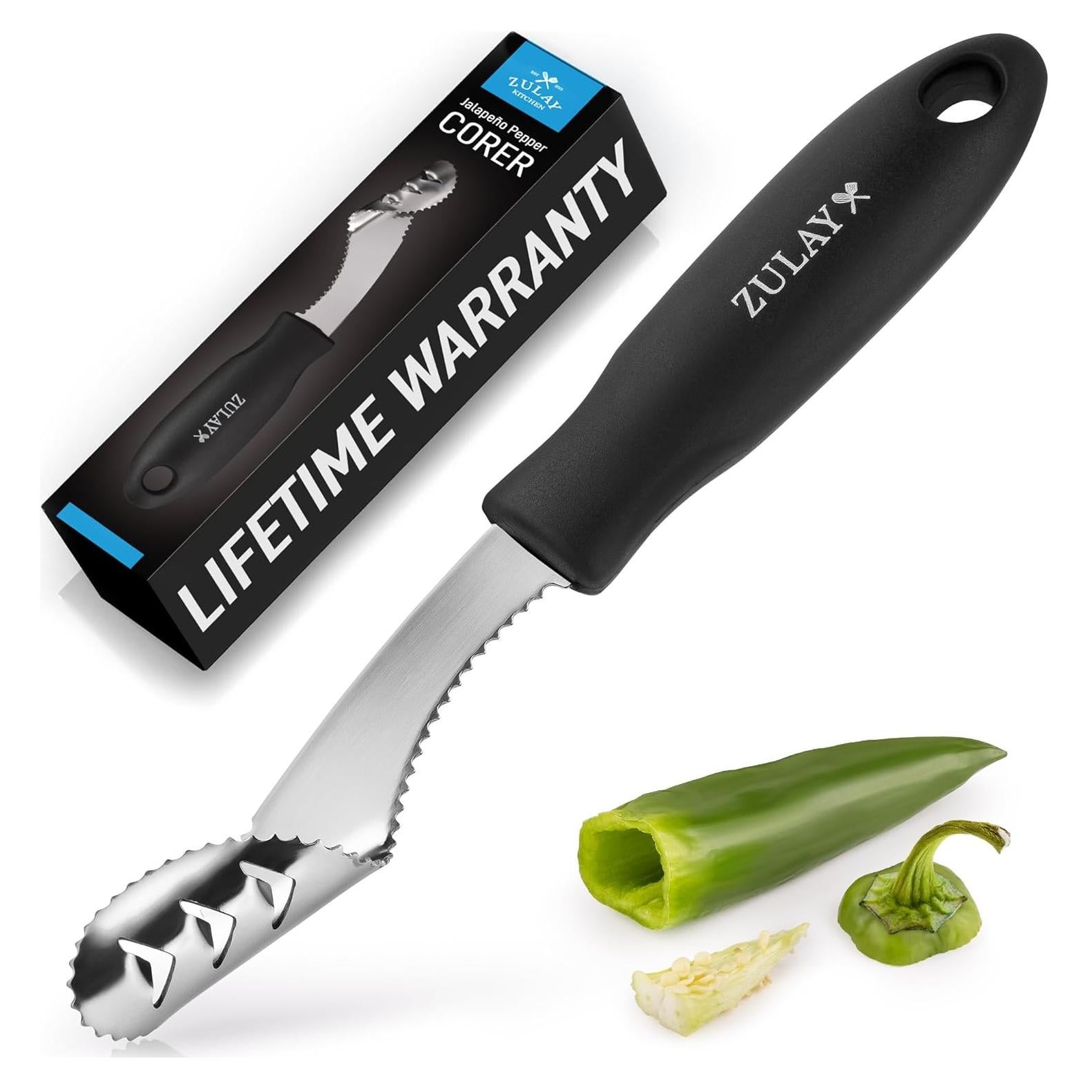 Quita Corazones de Pimientos Zulay Kitchen - Acero Inoxidable 20 cm