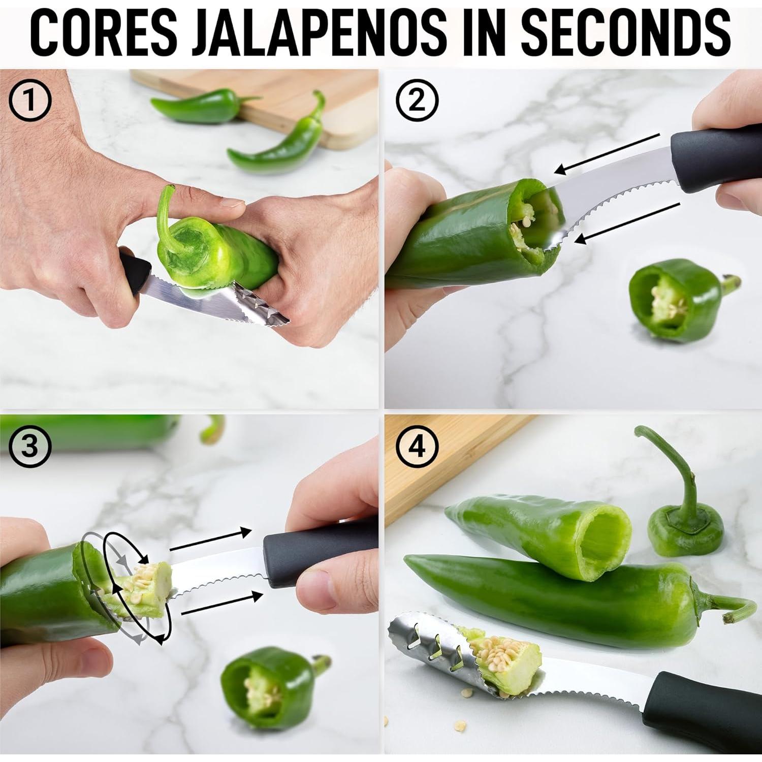 Quita Corazones de Pimientos Zulay Kitchen - Acero Inoxidable 20 cm