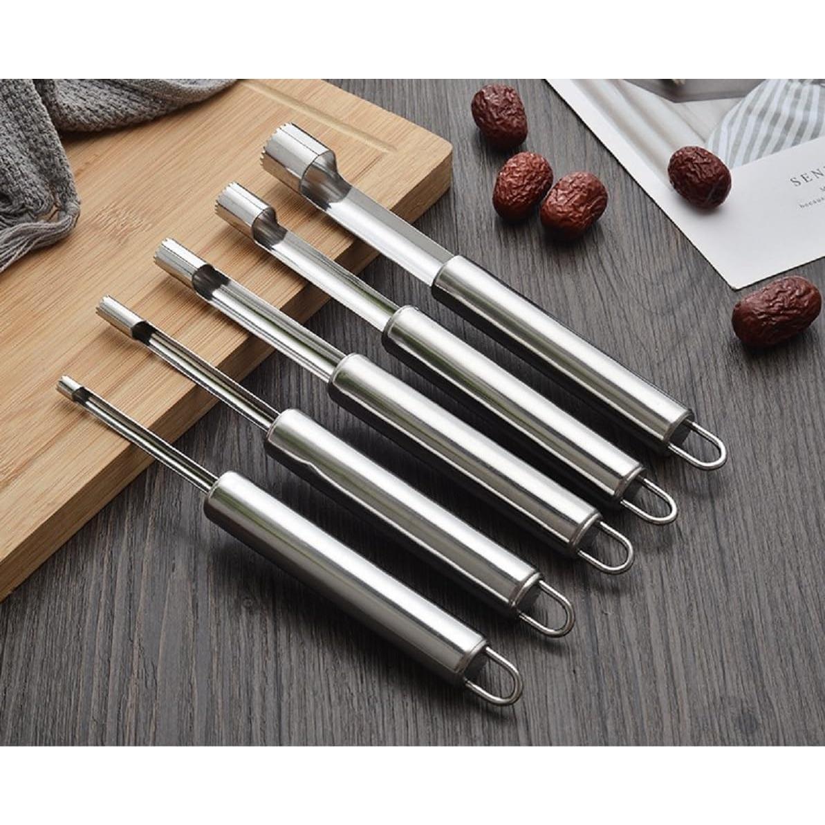 Juego Descorazonador de Frutas Yiasangly - Acero Inoxidable 6 Piezas