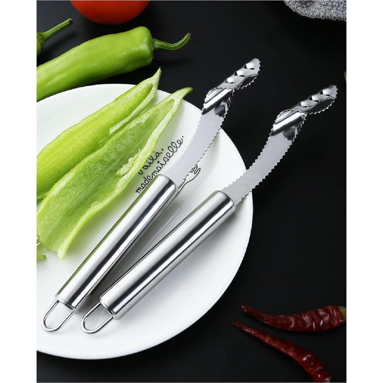 Juego Descorazonador de Frutas Yiasangly - Acero Inoxidable 6 Piezas