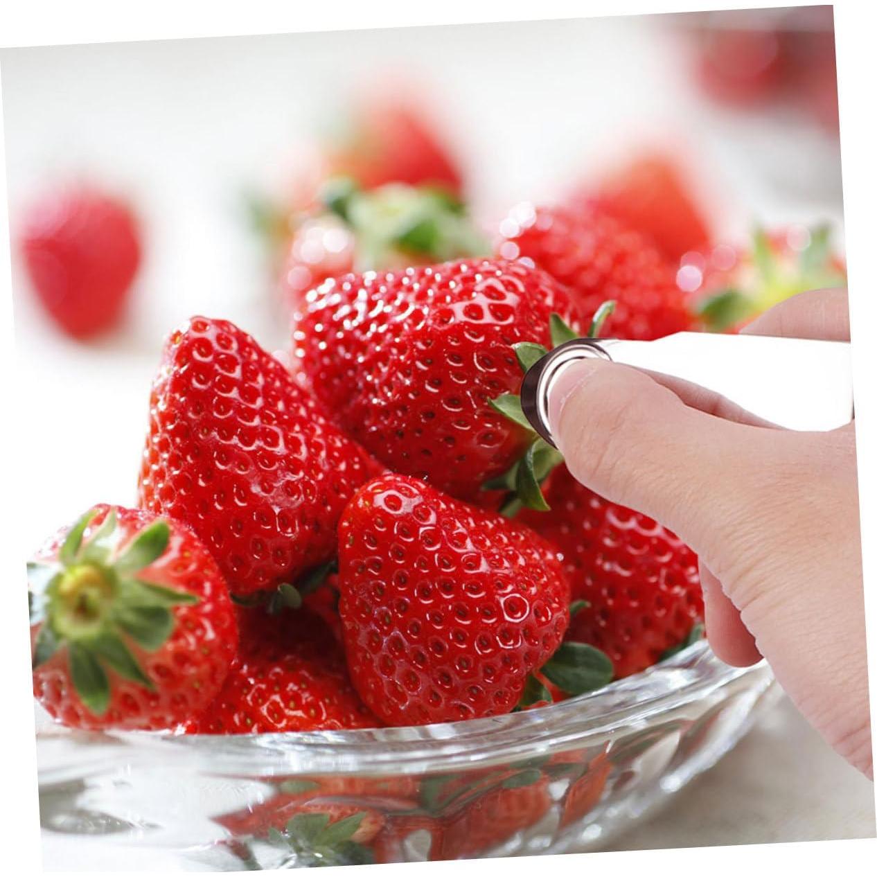 4 Piezas Removedor de Tallo Ergonómico Acero Inoxidable FUNOMOCYA