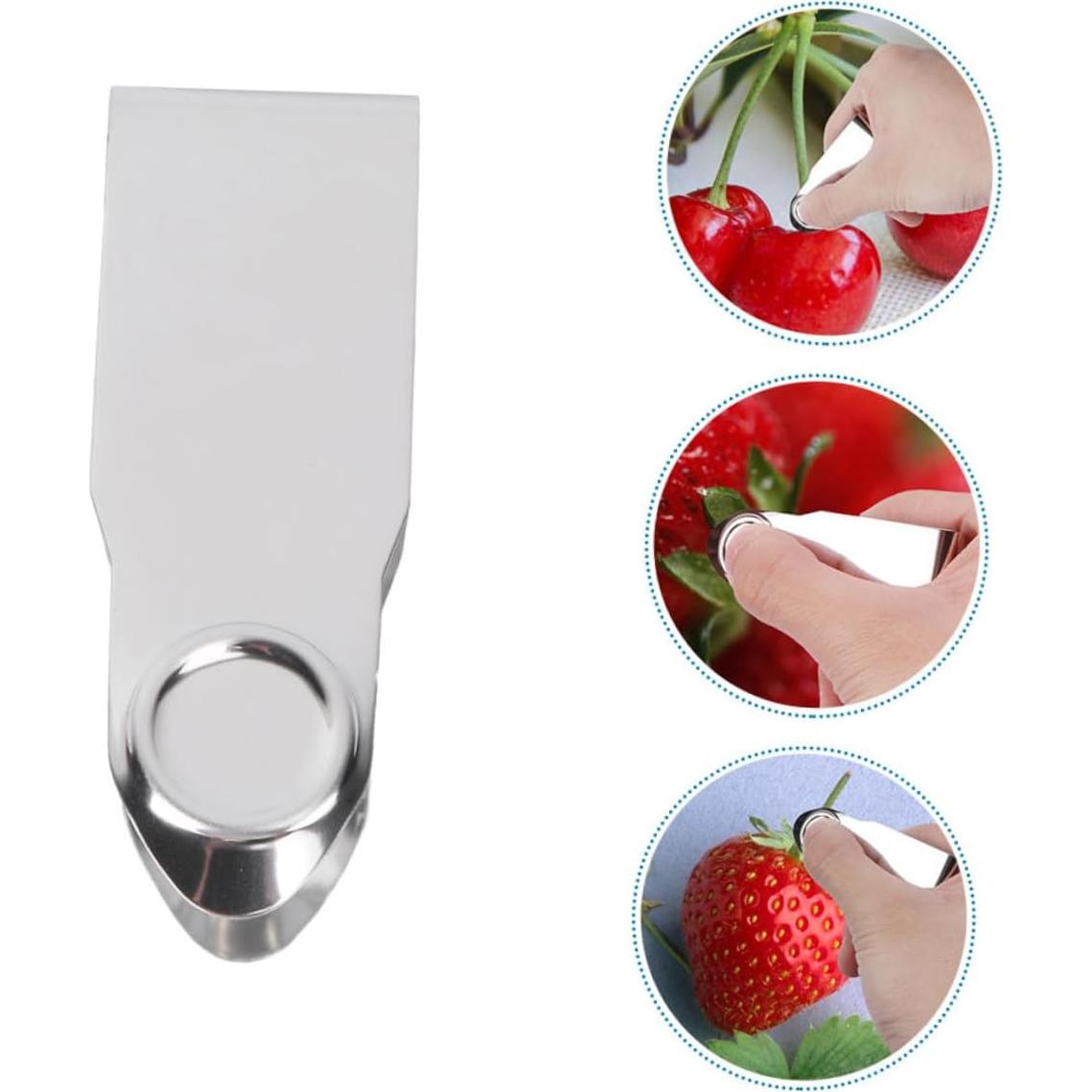 4 Piezas Removedor de Tallo Ergonómico Acero Inoxidable FUNOMOCYA