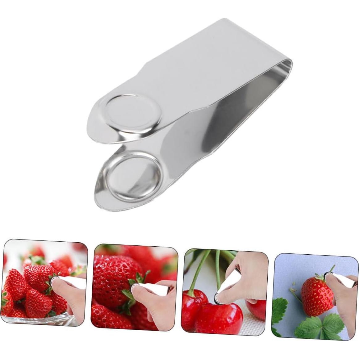 4 Piezas Removedor de Tallo Ergonómico Acero Inoxidable FUNOMOCYA