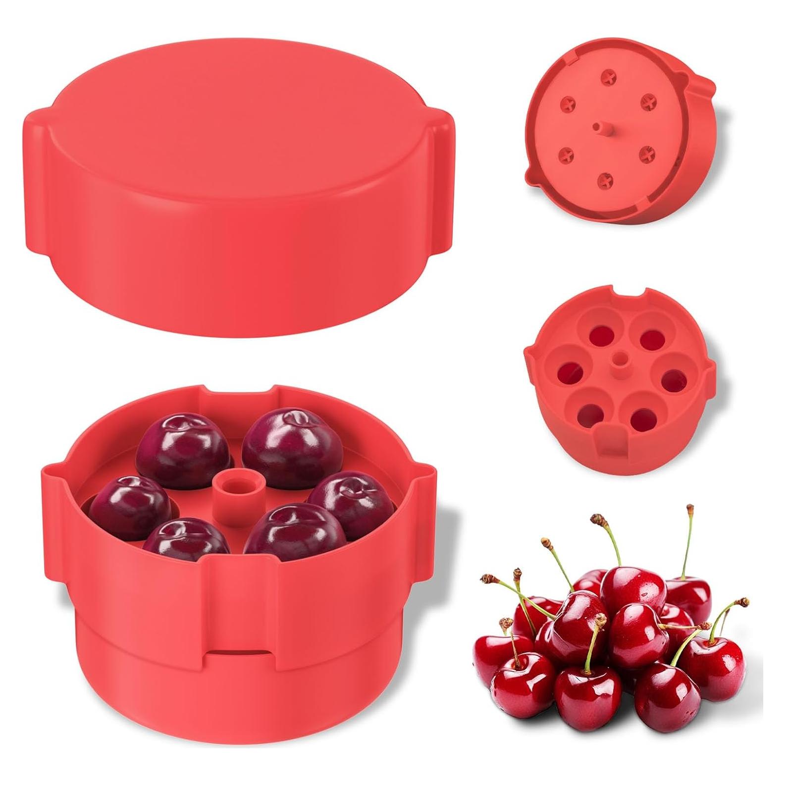 Deshuesador de Cereza Smtoery Rojo - Quita Huesos 6 Cerezas