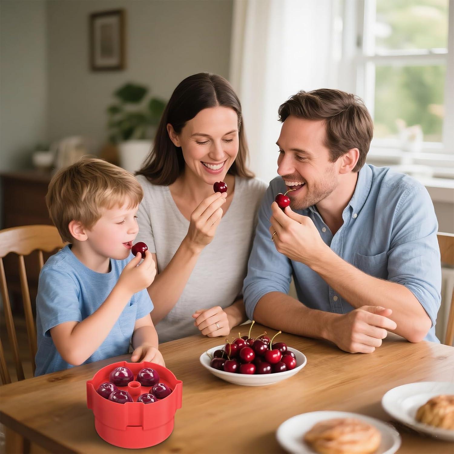 Deshuesador de Cereza Smtoery Rojo - Quita Huesos 6 Cerezas