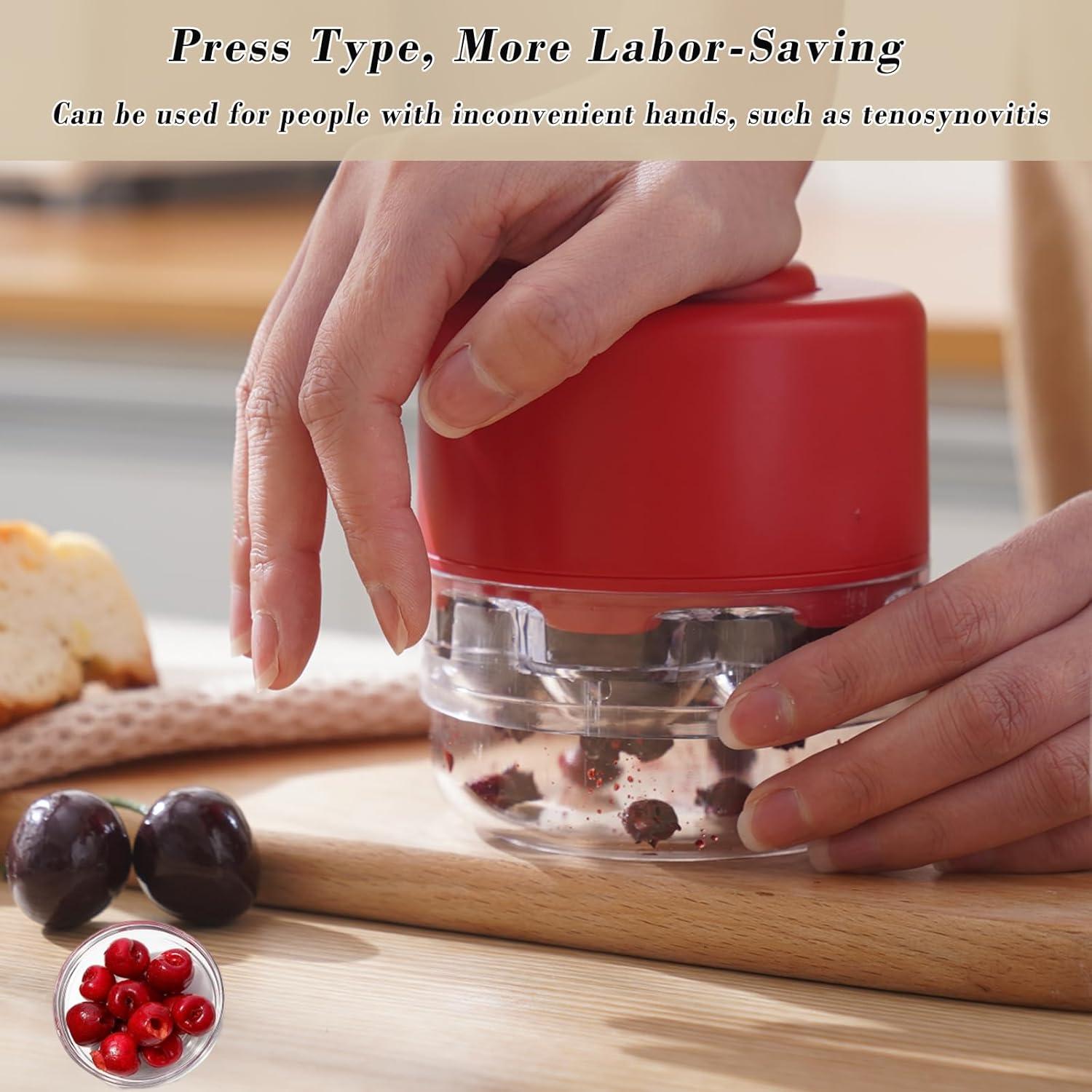 Deshuesador de Cerezas Firjuty Rojo, Multifuncional para 7 Cerezas