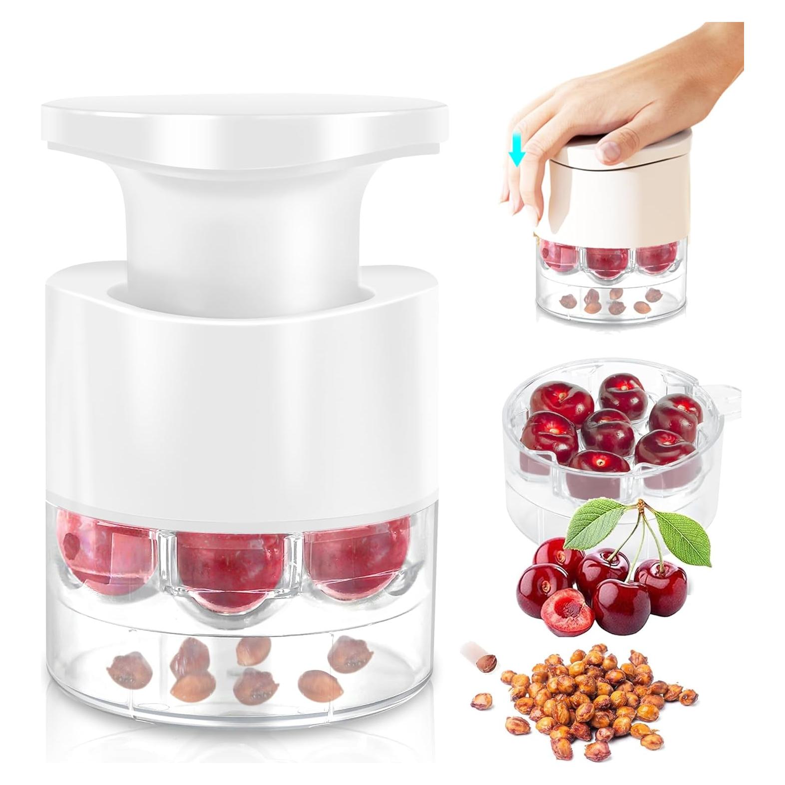 Deshuesador de Cereza Trunahcao 7-en-1 Blanco Eficaz