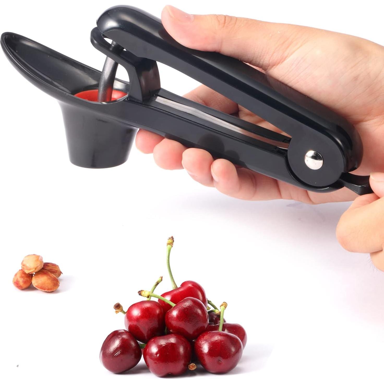 2 Deshuesadoras de Cereza KABUDA Acero Inoxidable Negro Verde