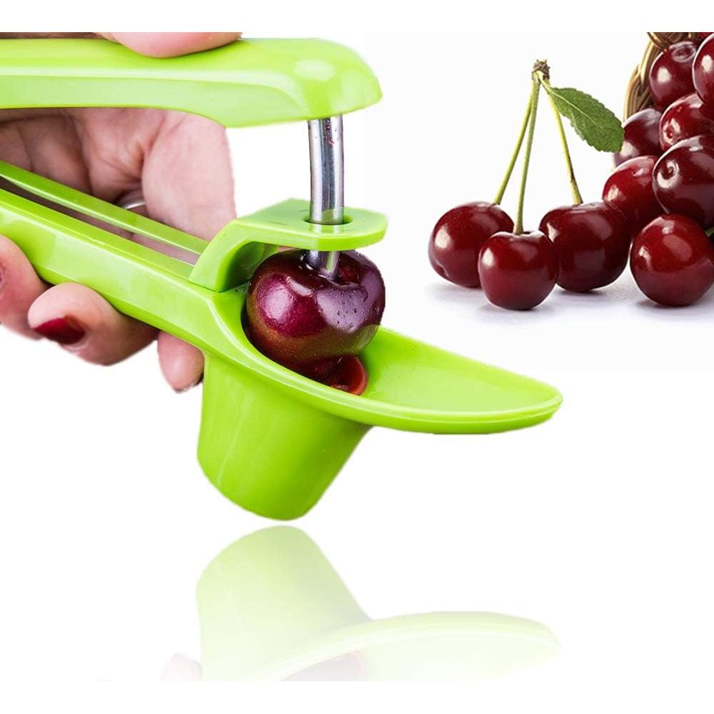 Quitahuesos de Cereza Verde Septo - Acero Inoxidable y Silicona