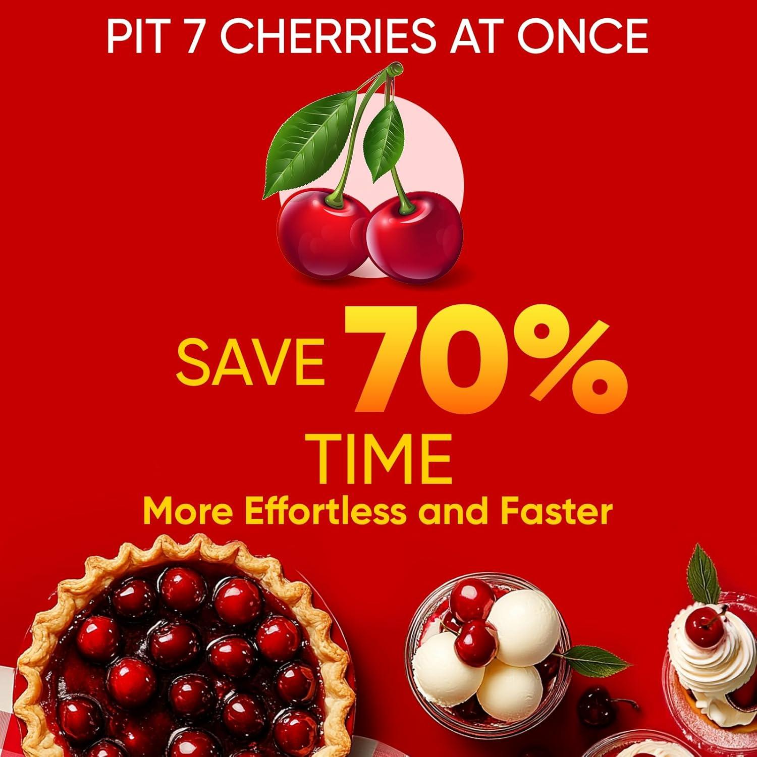 Deshuesadora de cerezas YYP 7 en 1, fácil de usar, roja