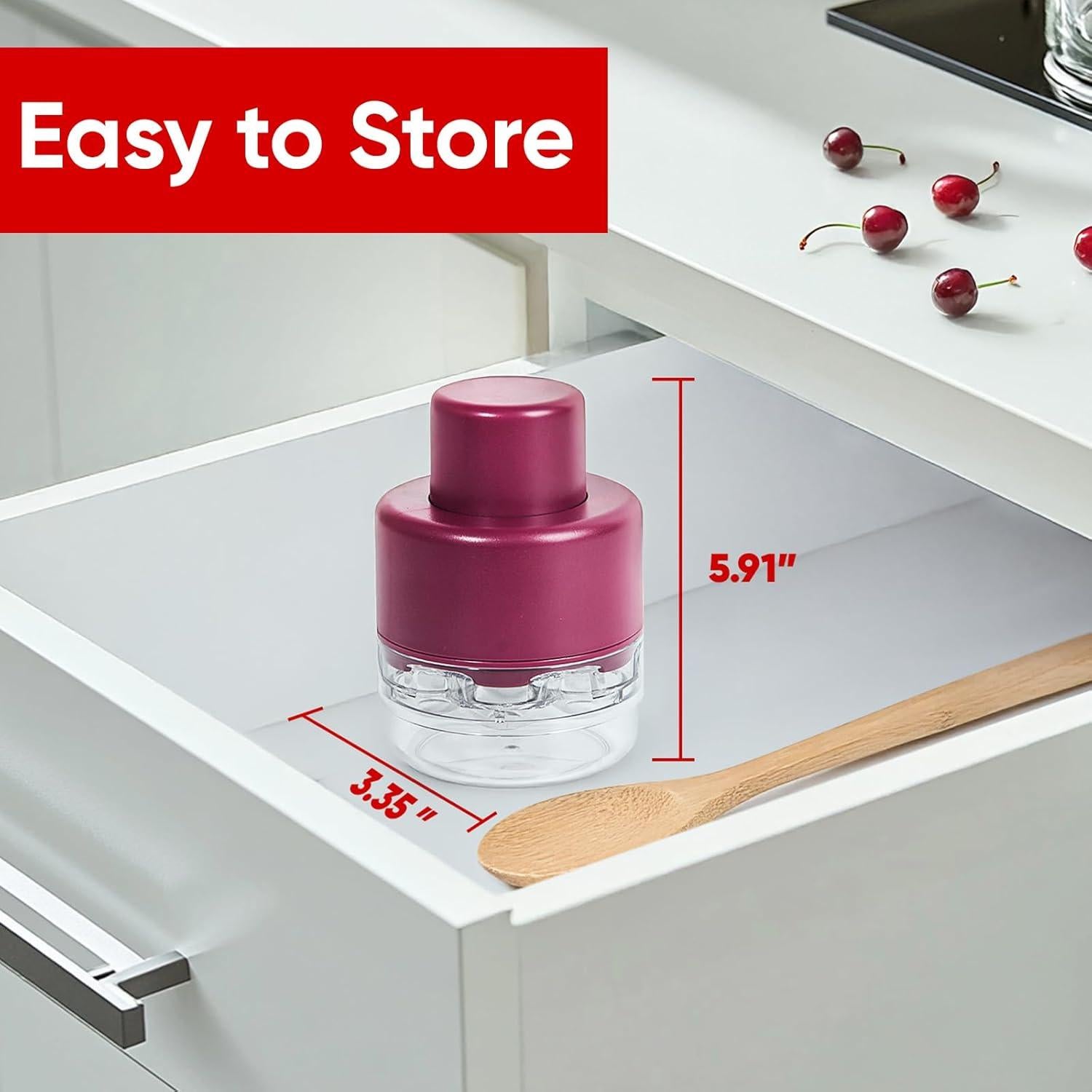 Deshuesadora de cerezas YYP 7 en 1, fácil de usar, roja