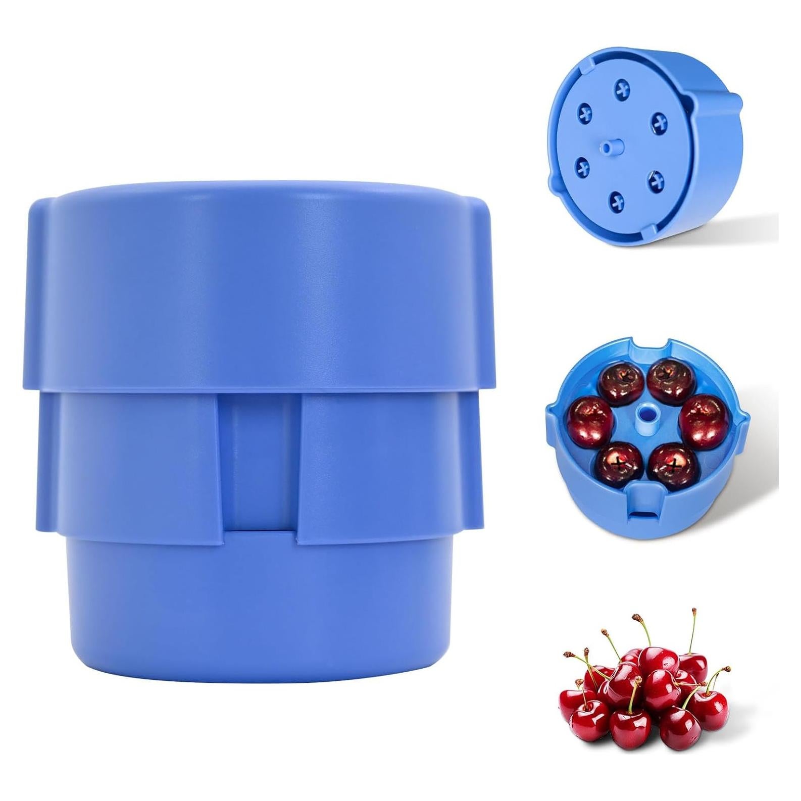 Removedor de Huesos de Cereza WKitchrio Azul, 6 Huesos a la Vez