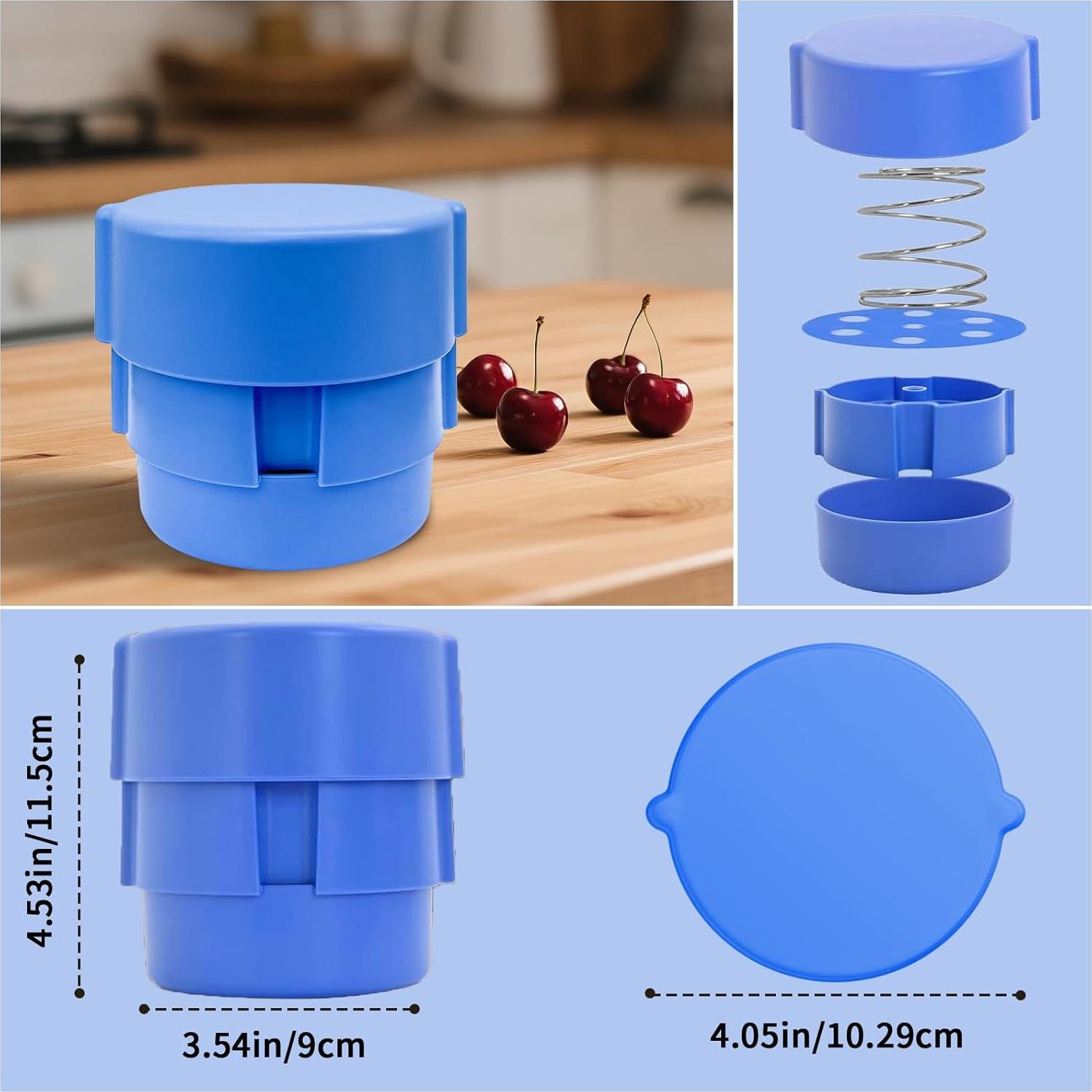 Removedor de Huesos de Cereza WKitchrio Azul, 6 Huesos a la Vez