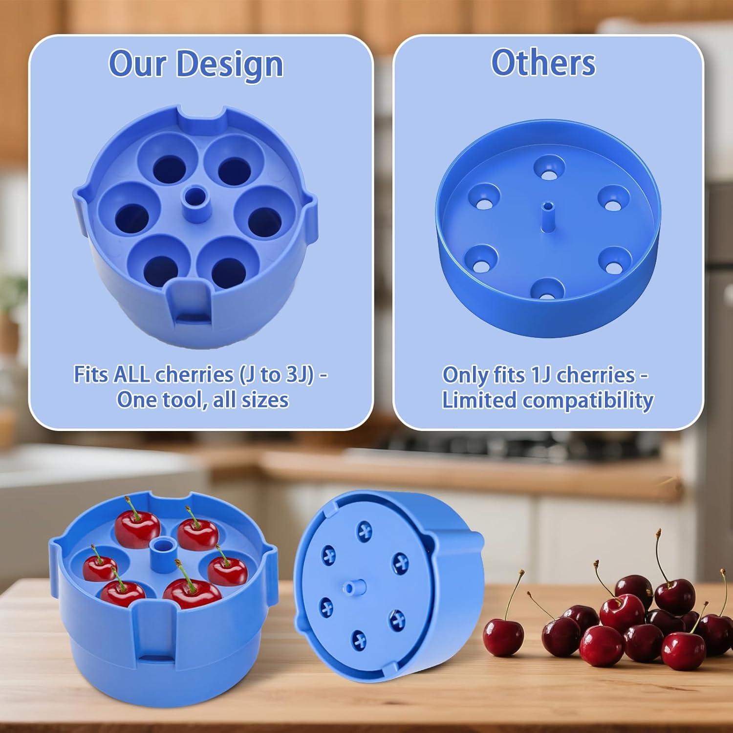 Removedor de Huesos de Cereza WKitchrio Azul, 6 Huesos a la Vez