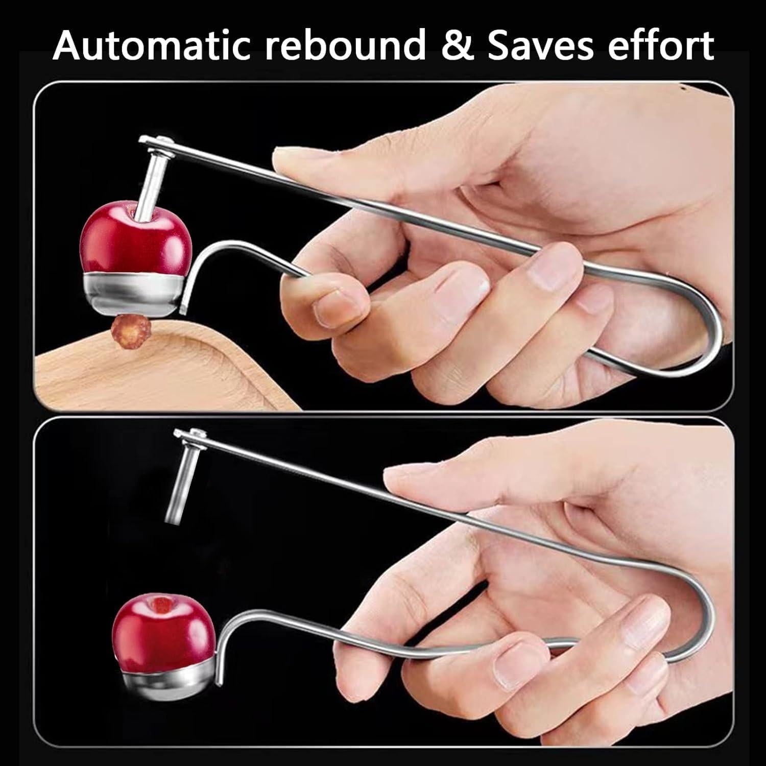 Deshuesador de Cereza Wobodan 2PCS Acero Inoxidable Apto Lavavajillas