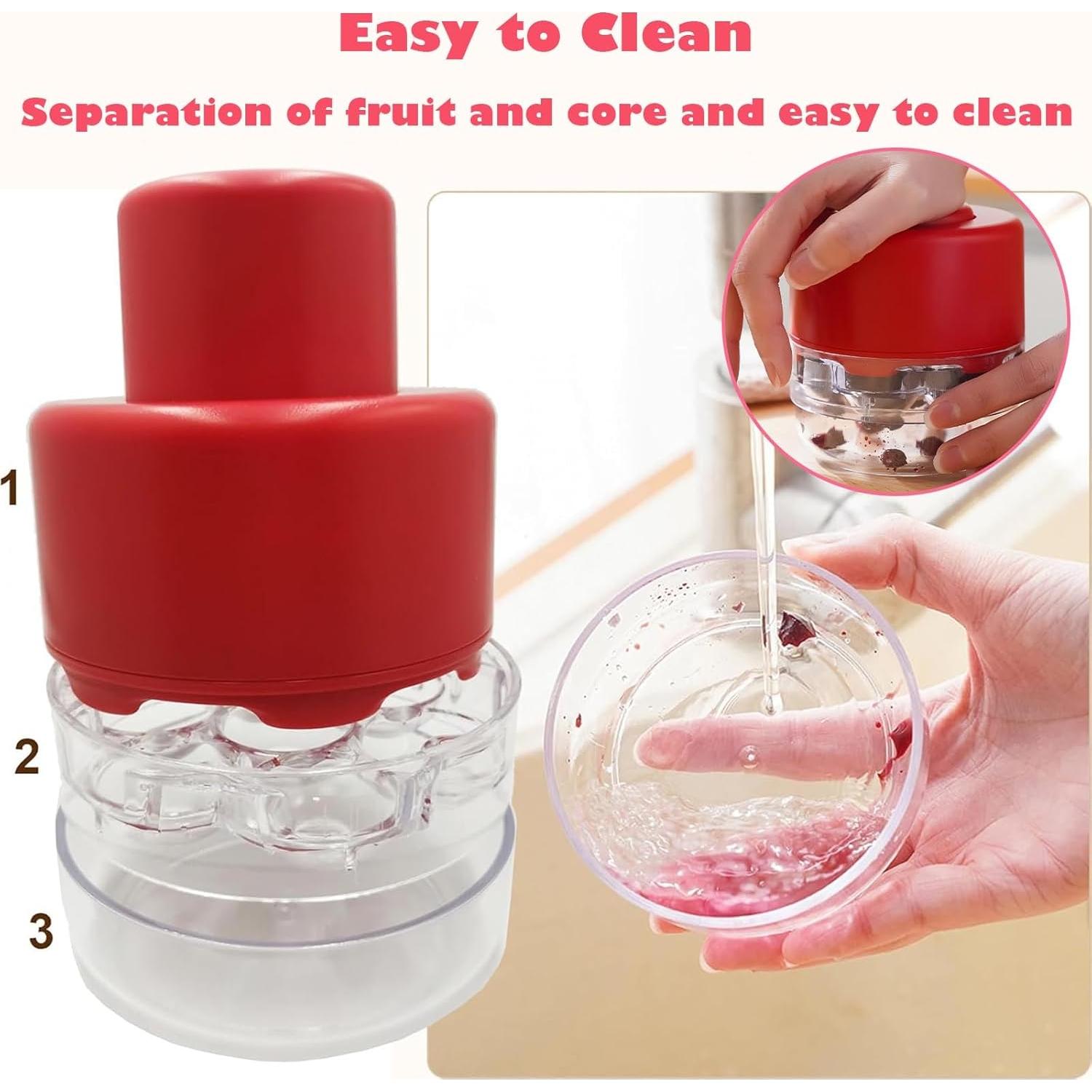 Deshuesador de Cereza PWireless 7 en 1 Rojo - Herramienta de Cocina