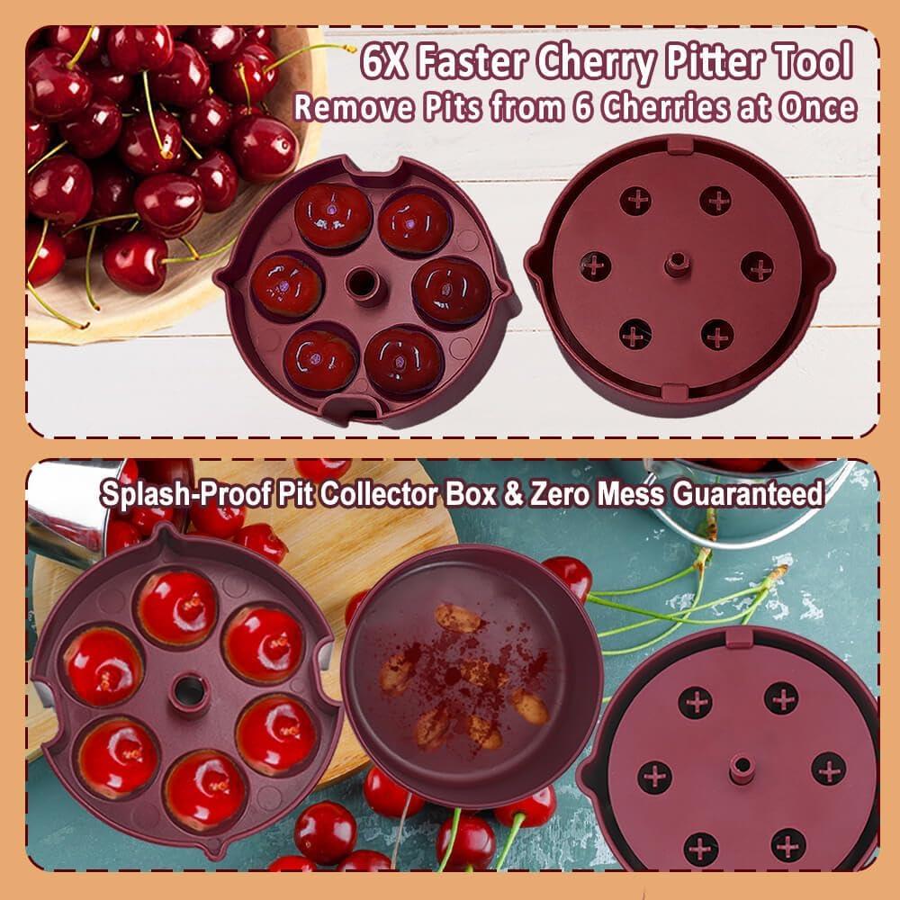 Quita Huesos de Cereza Jux Yagom - 6 Cerezas a la Vez, Rojo