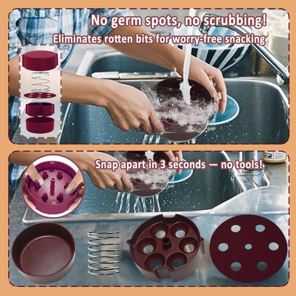 Quita Huesos de Cereza Jux Yagom - 6 Cerezas a la Vez, Rojo