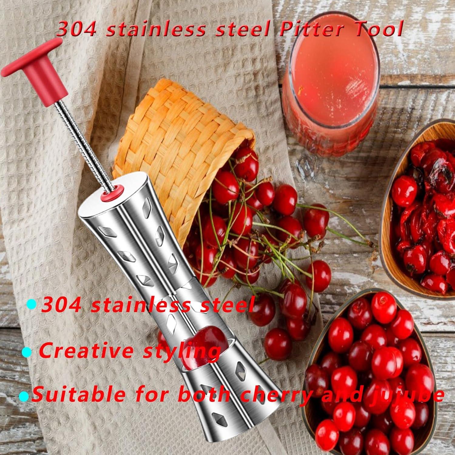 Quita Huesos de Cereza Firjuty Rojo, Herramienta Multifuncional