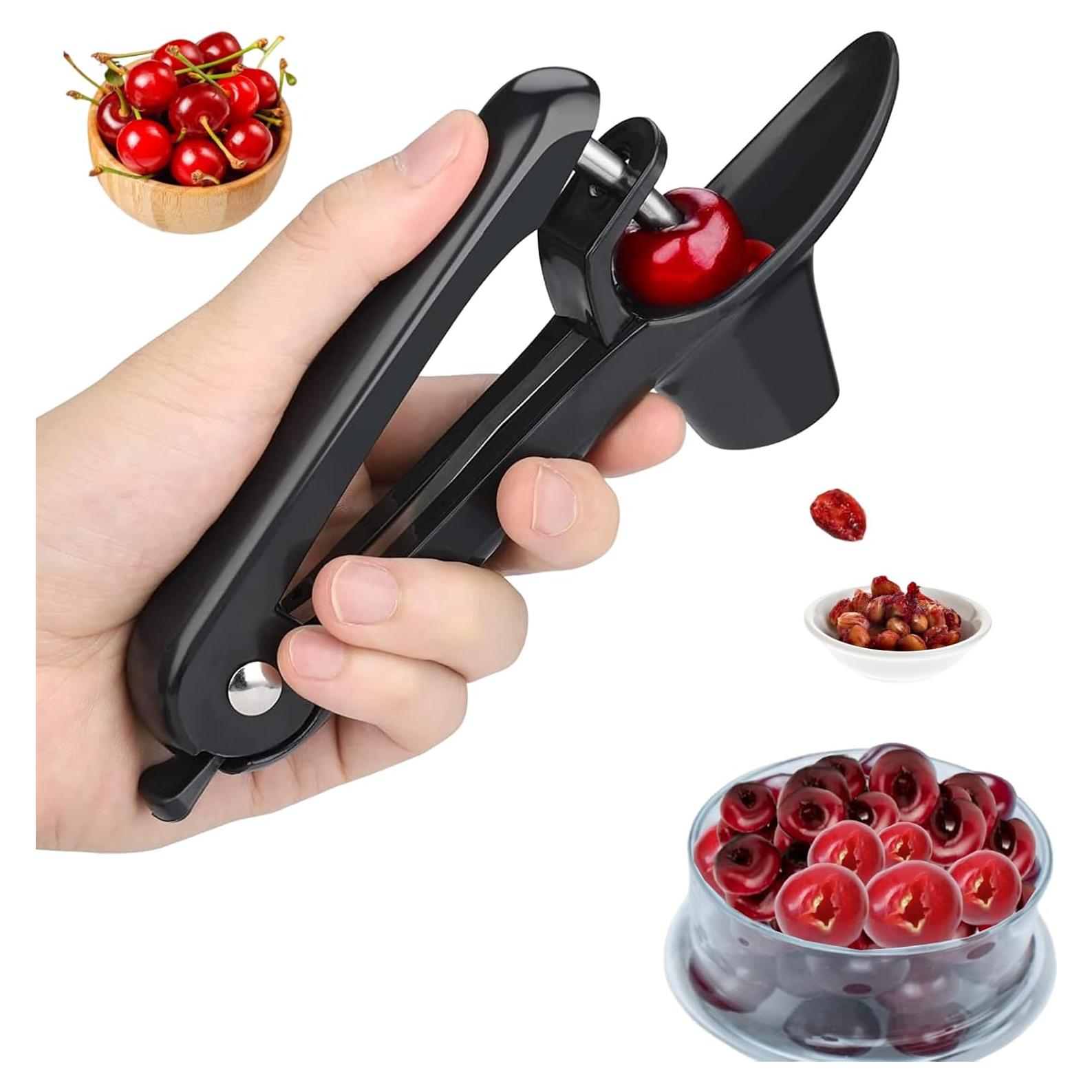 Deshuesador de Cereza Fanlory Acero Inoxidable Negro 20.5 cm