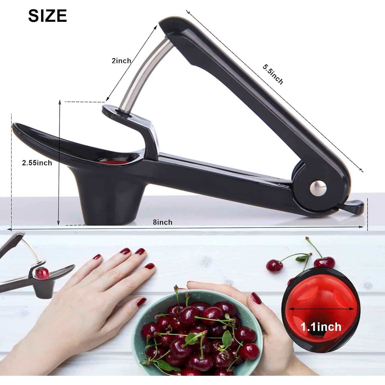 Deshuesador de Cereza Fanlory Acero Inoxidable Negro 20.5 cm