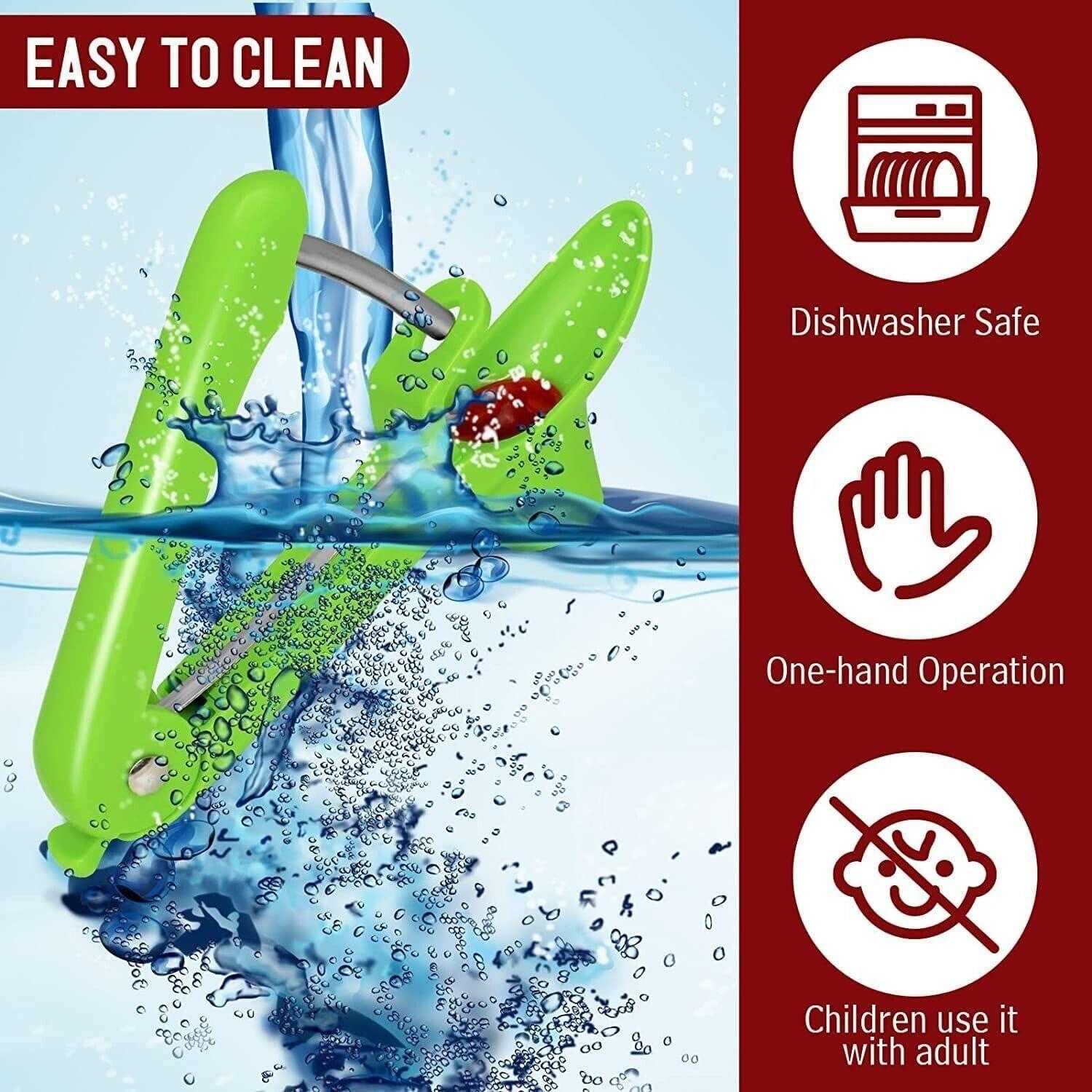 Deshuesador de Cereza Hovico Acero Inoxidable Verde 109g