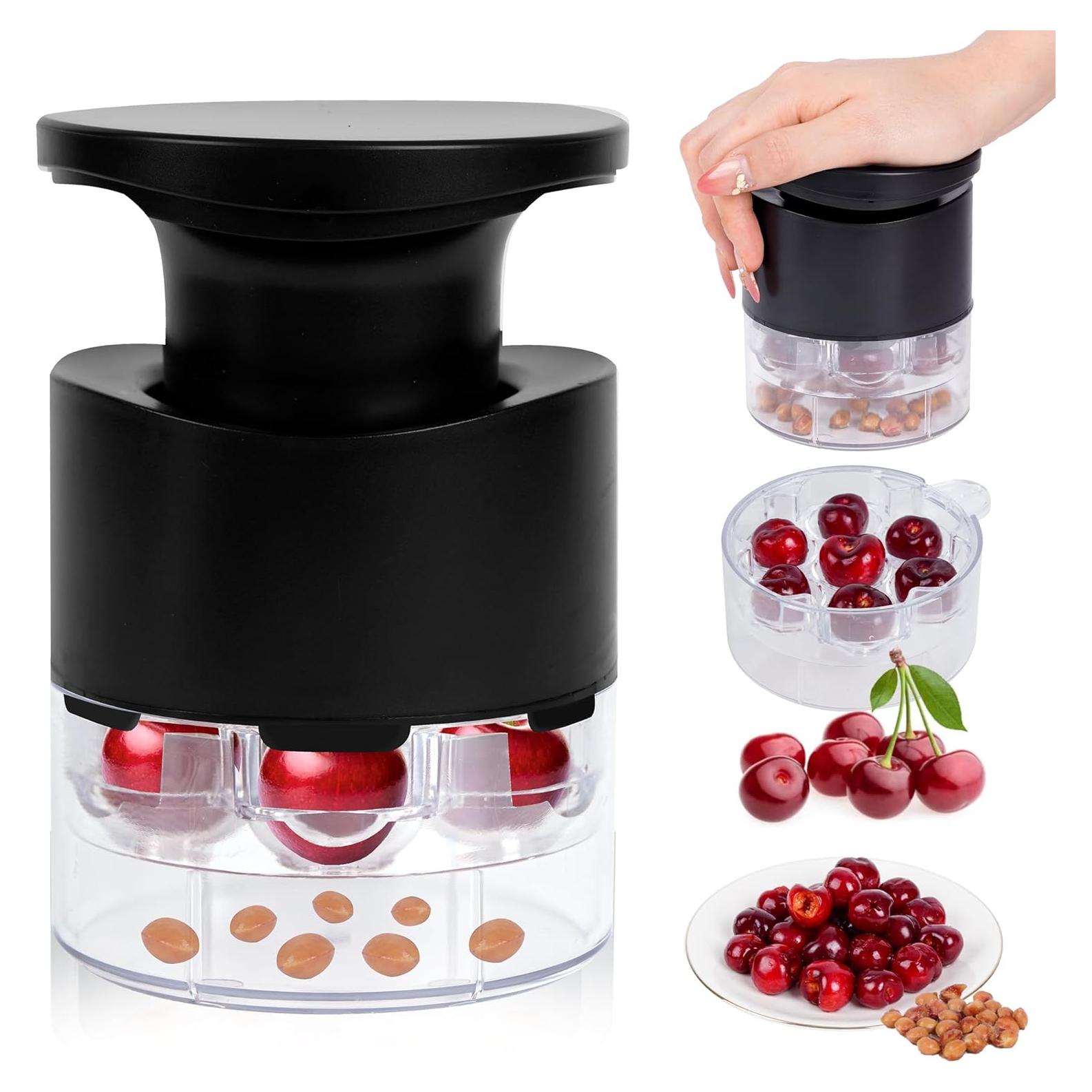 Deshuesador de Cereza JMBTLUS con Protector Salpicaduras - Negro