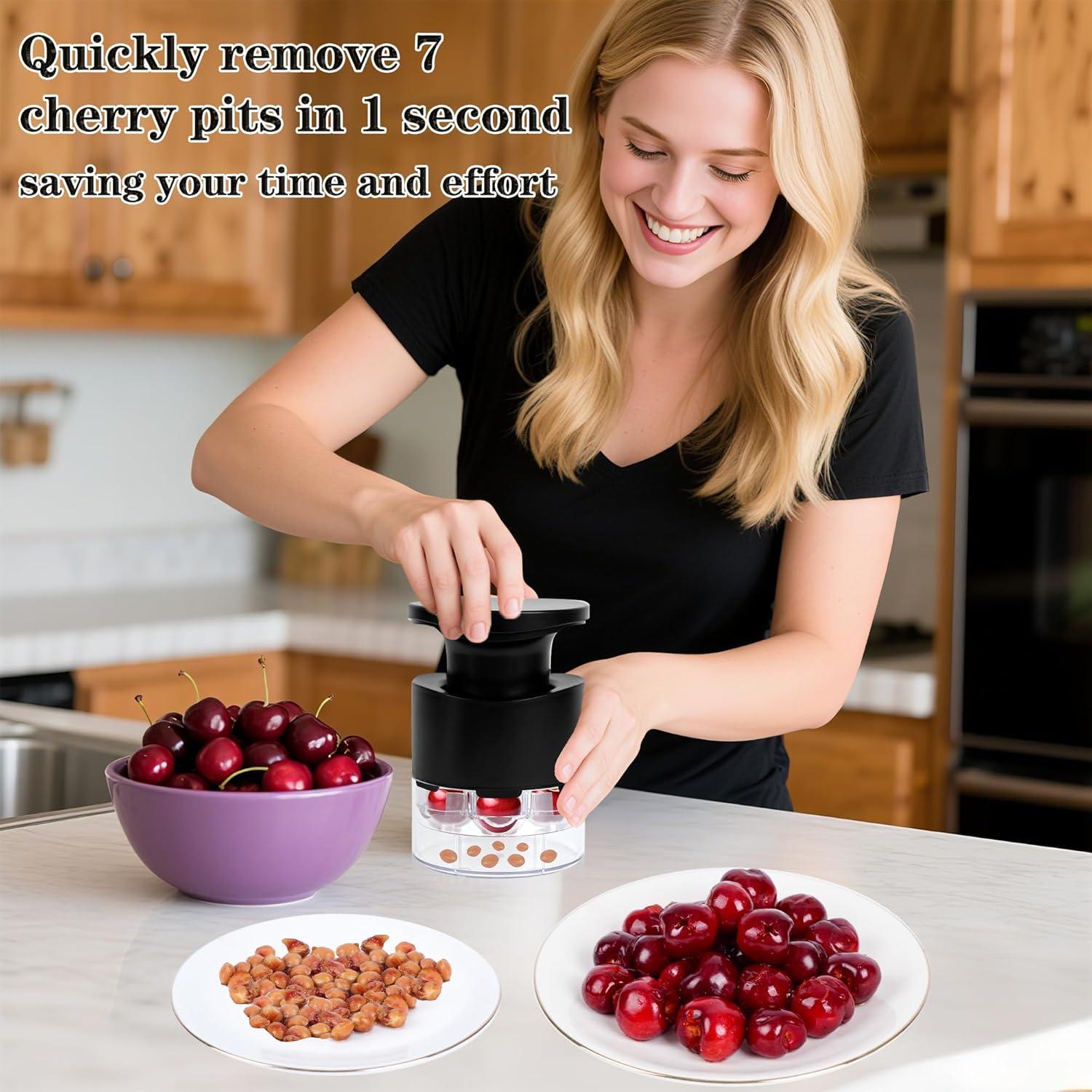 Deshuesador de Cereza JMBTLUS con Protector Salpicaduras - Negro